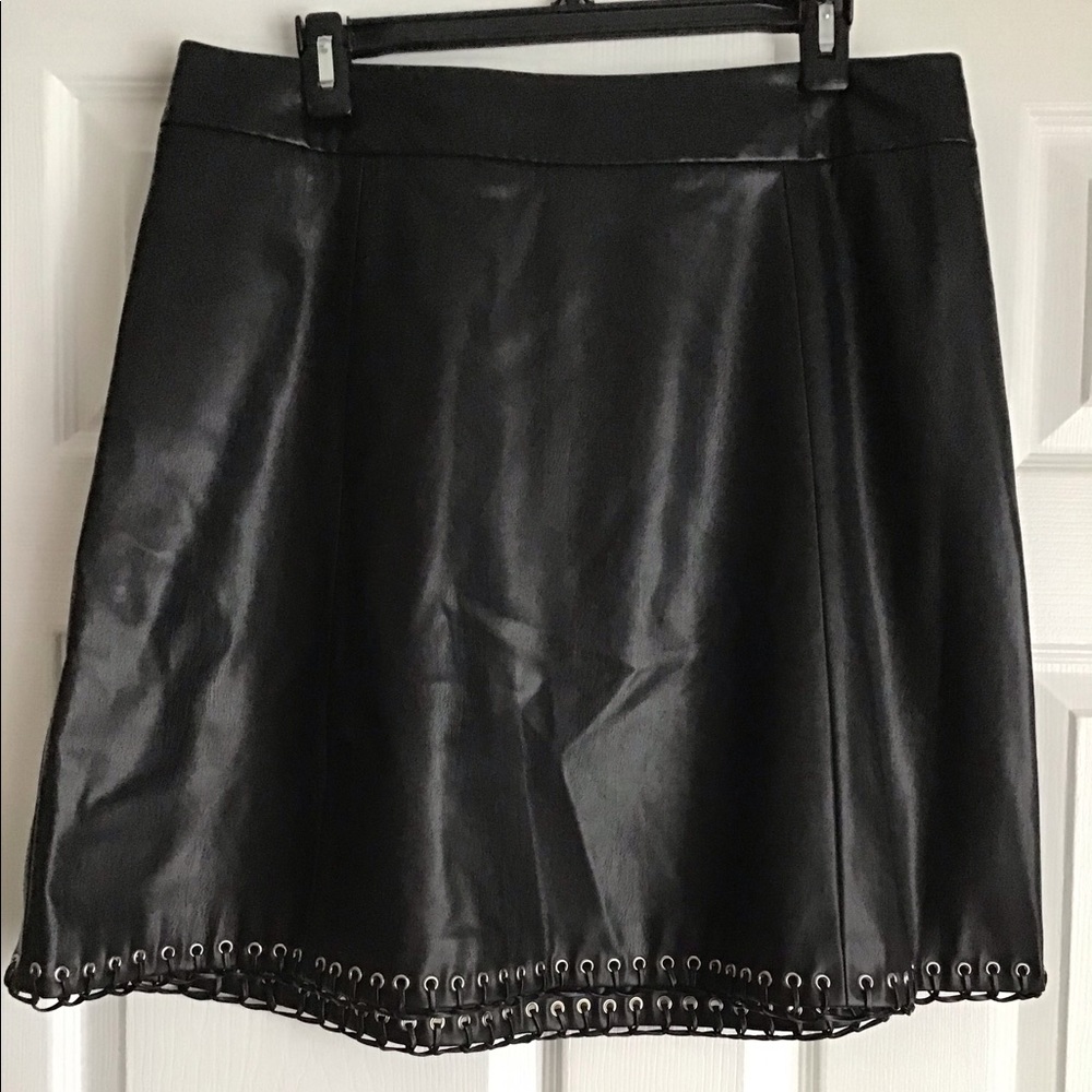 Worthington Leatherette Skirt | Black - New
